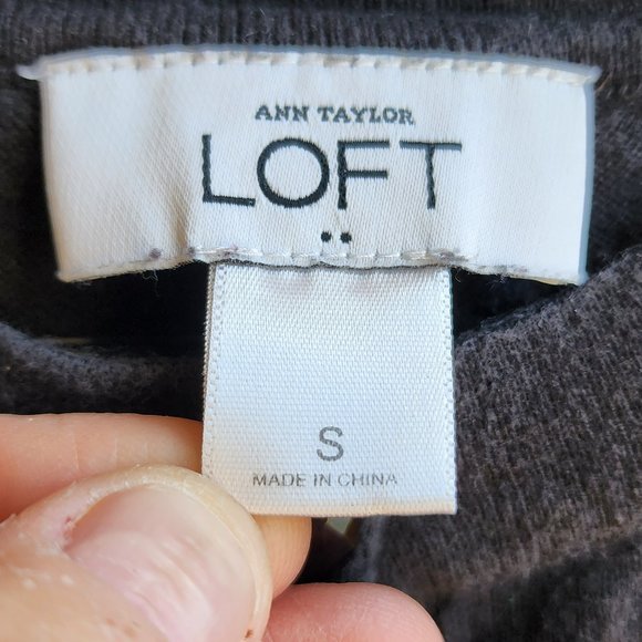 LOFT Black Half-Button Down Sweater Size Small - Picture 9 of 16